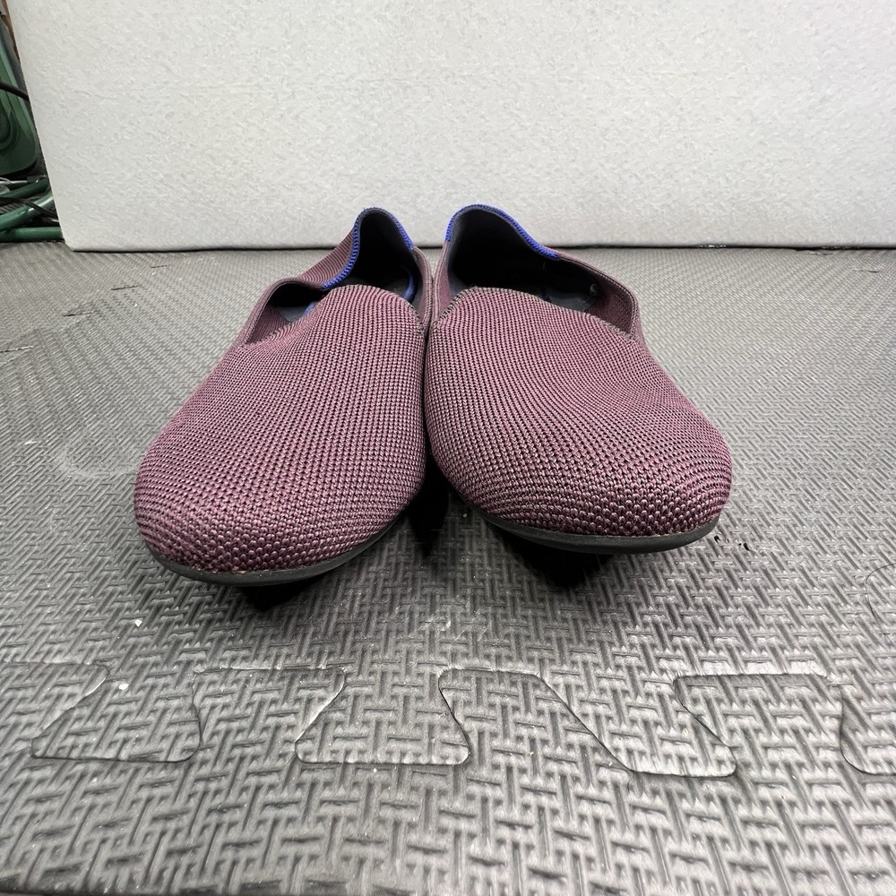 Rothy's The Driver Flats W11 Burgundy Purple Knit Loafers Recycled Comfortable - Picture 4 of 11